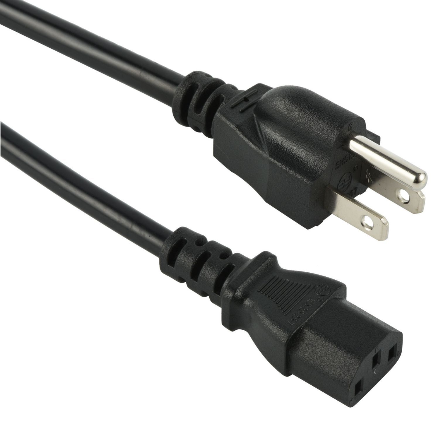 美规电源线 三插18AWG电脑主机弯头品字尾美标插头电源线厂家C13