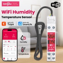 涂鸦WiFi远程智能定时遥控监测开关手自动切换内置温度湿度传感器