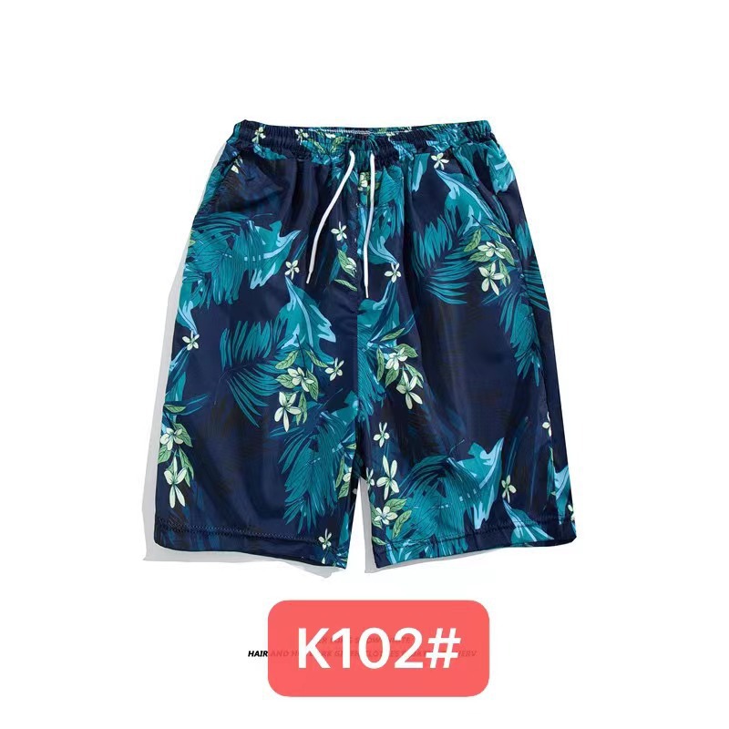 Pantalones de playa de los hombres retro de la pareja Vacaciones de aguas termales anti-vergüenza quinto pantalones ropa exterior pantalones cortos de playa de verano hombres