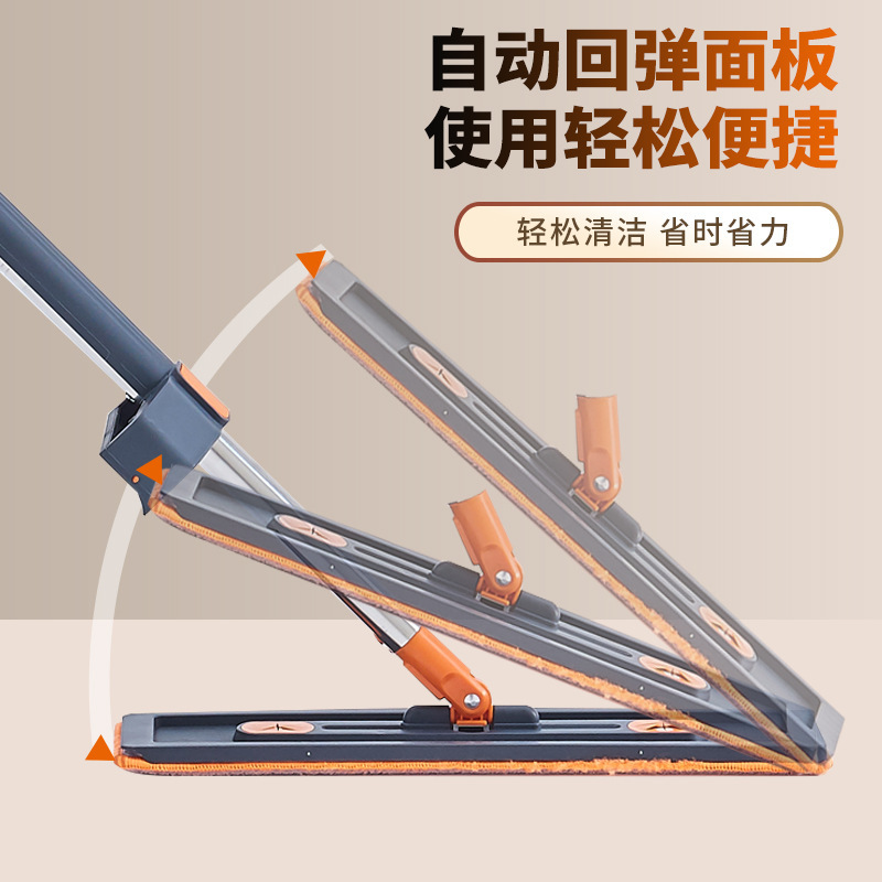 送料無料 新型フラットモップ 家庭用 手洗い不要 吸水性モップ 大型パネル 乾湿両用 怠け者用フラットモップ|undefined