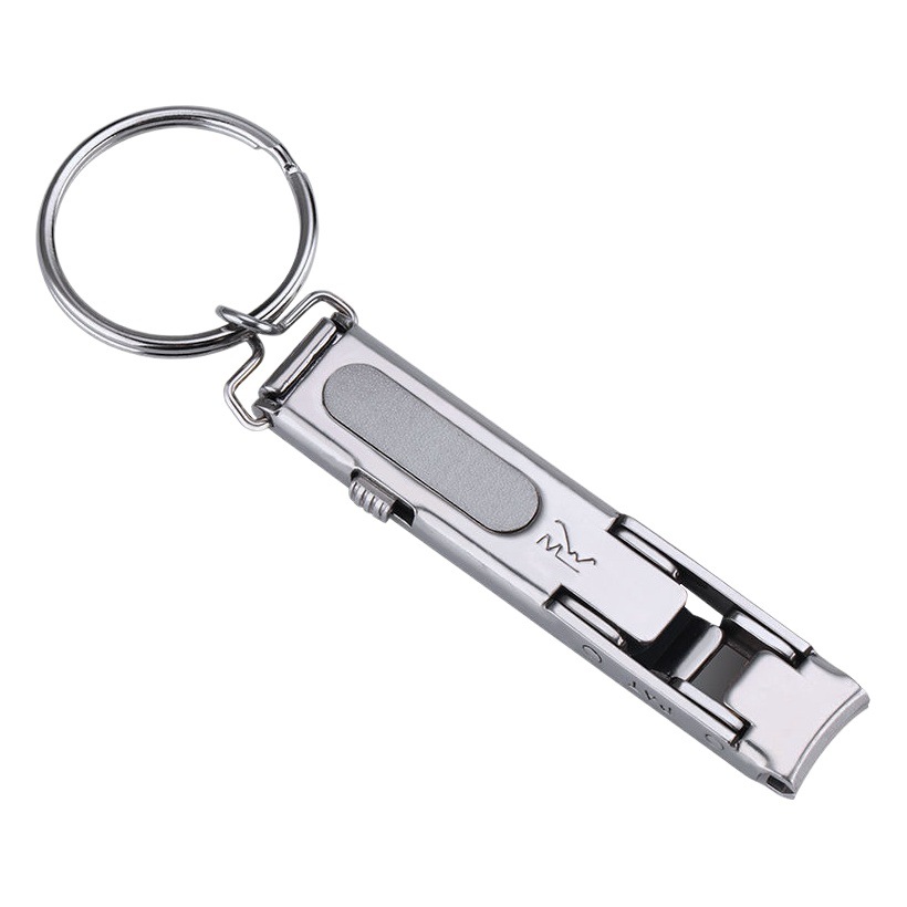 Ultrafino multifuncional cortaúñas de acero inoxidable anti-Splash plegable cortaúñas grande tamaño pequeño logotipo imprimible