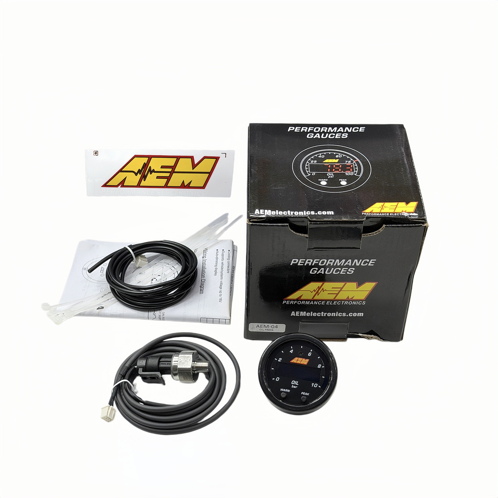 Car Modification Turbo Gauge 52mm Second Generation Aem Air-Fuel Ratio Gauge with Oxygen Sensor Set Lsu4.9