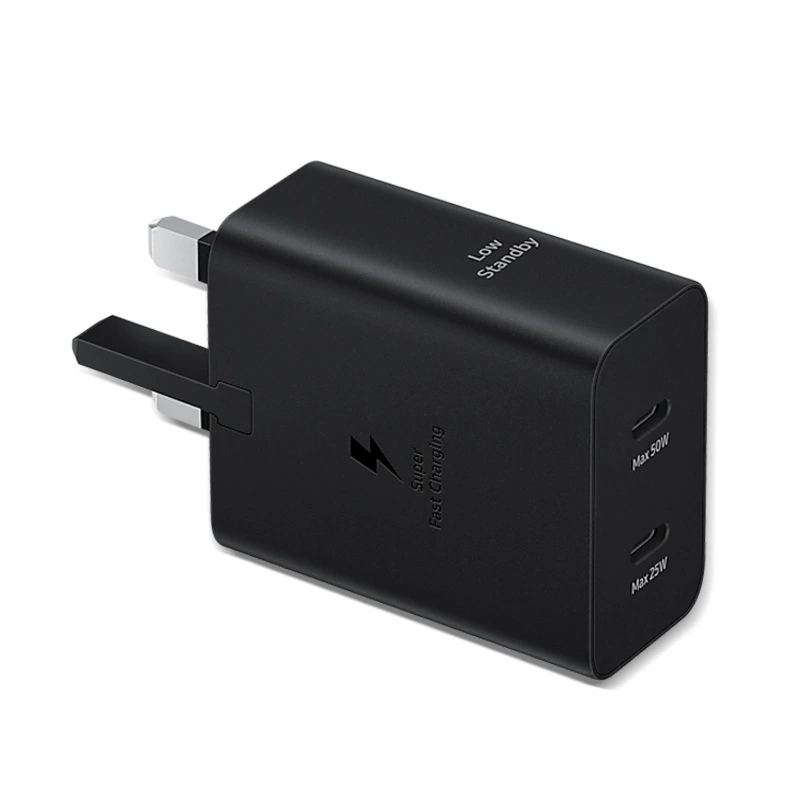 Подходящий для зарядного устройства Samsung 50W американского стандарта S24U быстрая зарядка T5020 с двумя портами type-c PD50W европейская и британская головка зарядного устройства