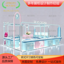 商场珠宝首饰展示柜银饰陈列柜中岛玻璃柜烤漆柜商用展柜设计定做