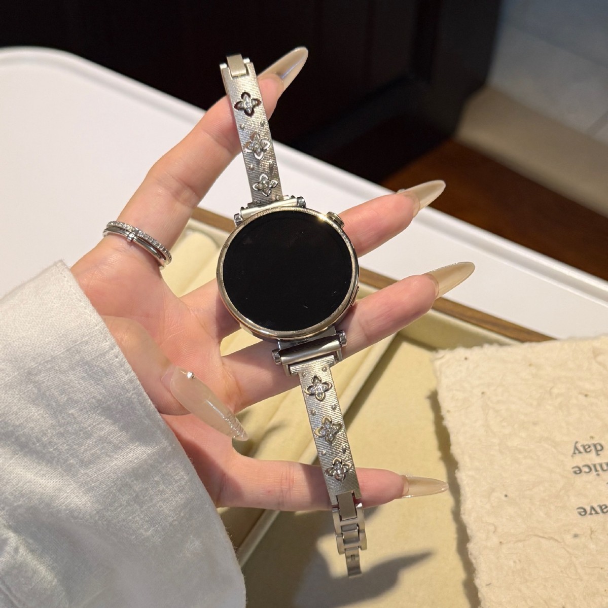 Suitable for Huawei Gt5 Metal Watch Strap Buccellati Bracelet Women's Huawei Gt4 Thin Metal Watch Strap