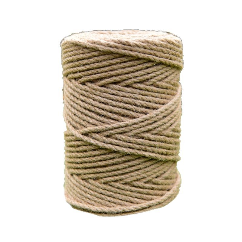 Venta al por mayor de alta calidad gruesa y delgada cuerda de cáñamo cuerda de yute cuerda de escalada de gato cuerda de cáñamo tejida decorativa vintage artesanía de jardinería cuerda de cáñamo fino