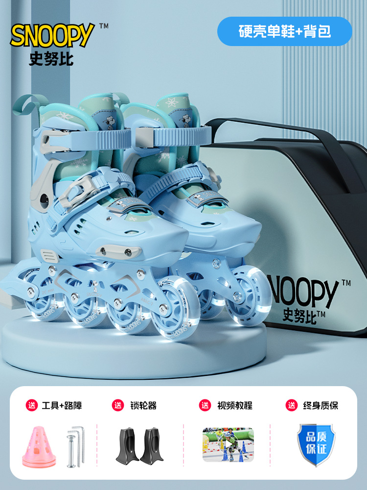 Blue shoes, backpack