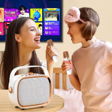 2023新款麦克风K歌音箱 手提户外便携蓝牙音响 家庭KTV点歌一体机