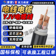 厂家供应国标YJV电缆3芯10平方低压铜芯电线工程电缆线阻燃电源线