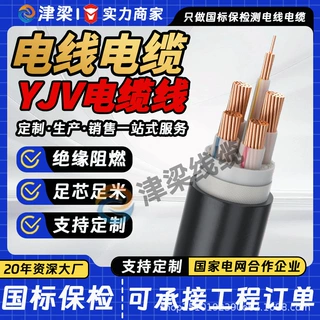 厂家供应国标YJV电缆3芯10平方低压铜芯电线工程电缆线阻燃电源线