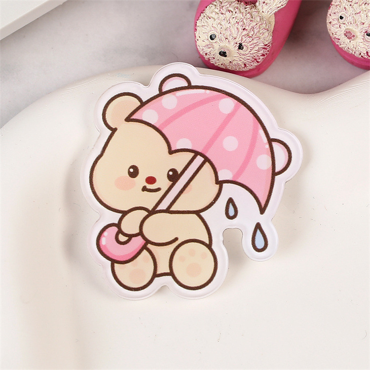 韓系萌えかわいい小黄熊アクリルブローチ漫画バッジペンダント義烏アクセサリーブローチカスタム卸売り|undefined