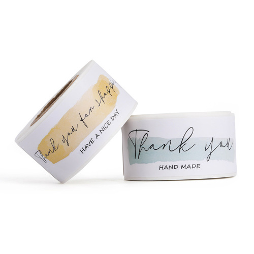 English thank you sticker labels thank you sticker labels outer packaging seal sticker label printing labels wholesale