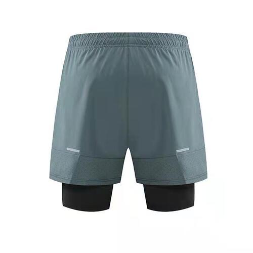 Cross-border new men's western style running shorts with lining anti-peep fitness training pants