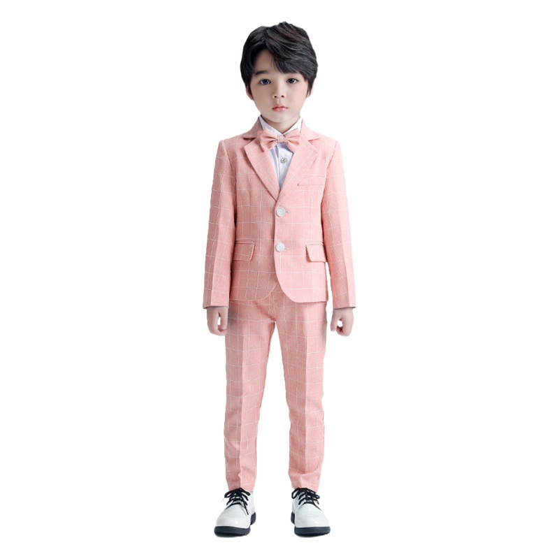 2022 spring new men's and women's suit suit Plaid small suit children's host performance dress wholesale generation