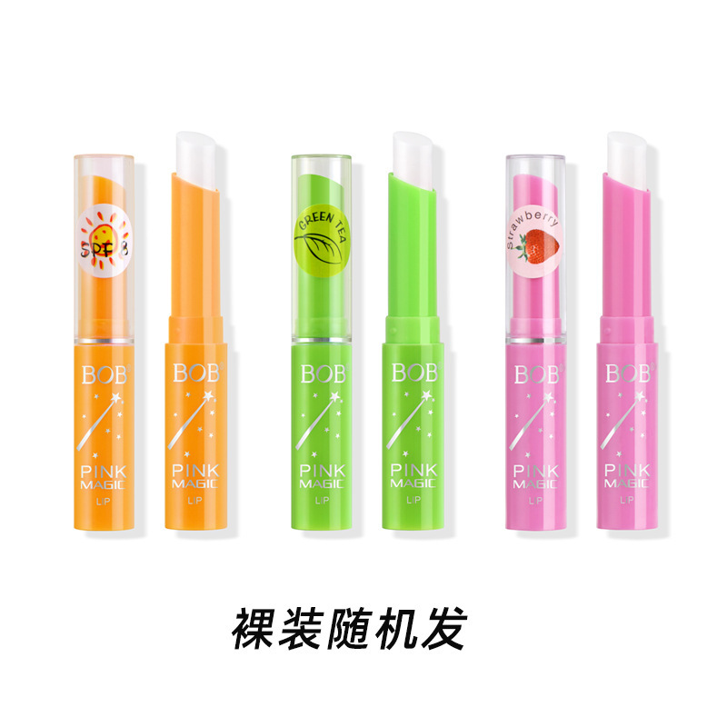 跨境bob变色唇膏不沾杯不掉色持久滋润保湿淡化唇纹润唇膏口红女|undefined