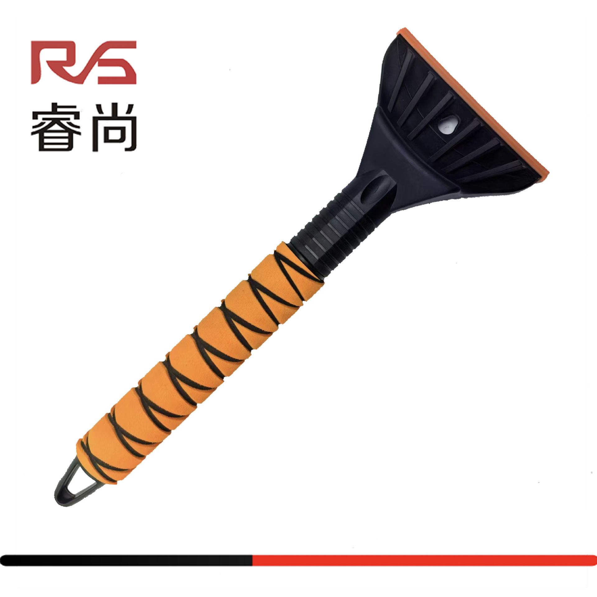 Cabeza de pala de goma suave de dos colores naranja