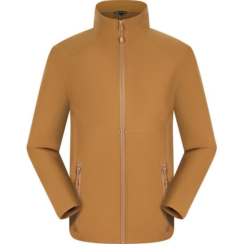 SZN same style stand-up collar softshell jacket, fashionable waterproof outdoor mountaineering and hiking jacket, custom logo printing available for groups