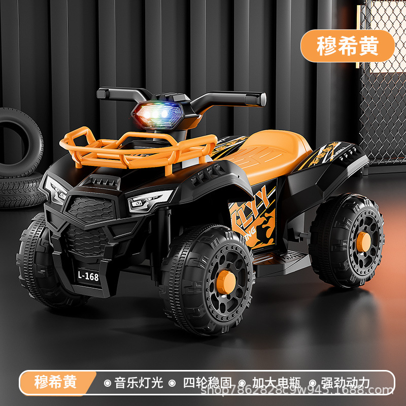 Motocicleta eléctrica para niños, vehículo de cuatro ruedas, coche de juguete para bebés para hombres y mujeres, se puede montar en la fábrica de cochecitos de carga de tamaño grande al por mayor