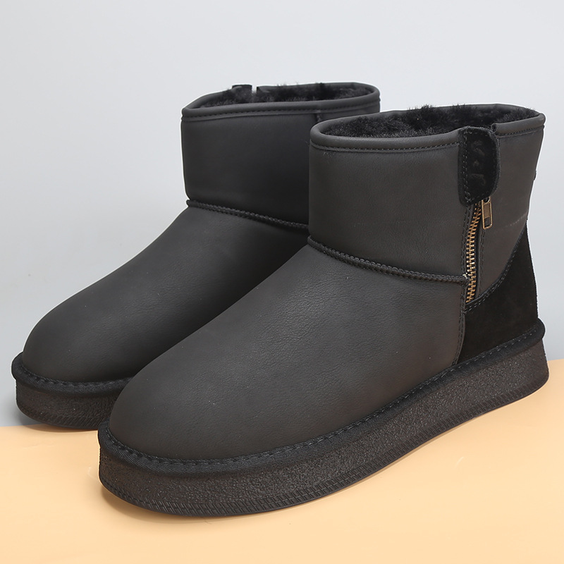 2024 겨울 새 플러스 사이즈 여성 신발 41-43 두꺼운 방수 스노우 부츠 따뜻하고 편안한 대형 짧은 부츠