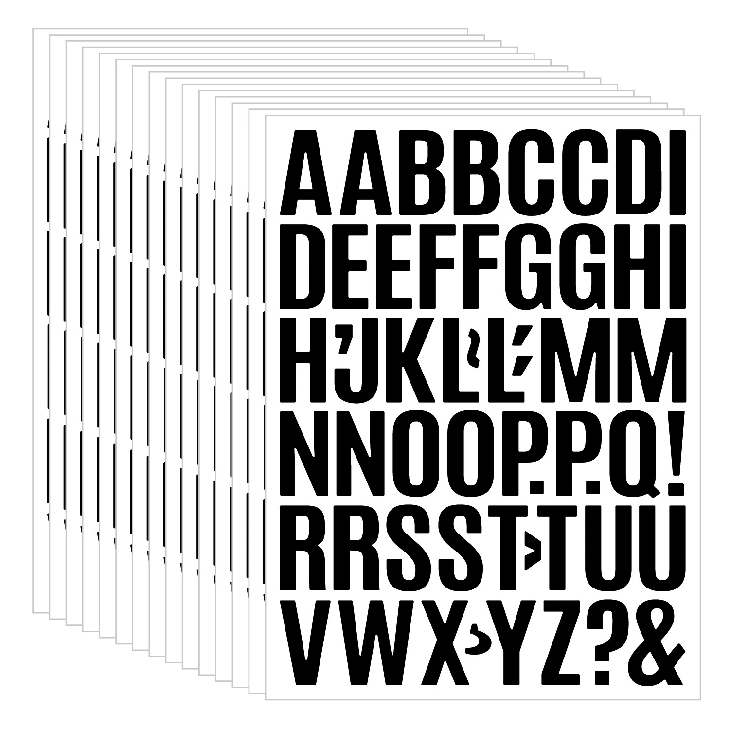 1 дюйм буквенная наклейка черное тело в твердом переплете винил винил самоклеящий водонепроницаемый мобильный телефон компьютер diy буква наклейки