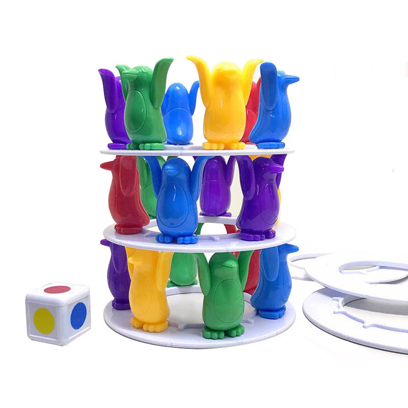 Torre de equilibrio transfronteriza Penguin Tower Puzzle juegos de mesa interactivos multijugador juguetes de mesa torre de bloques de mesa