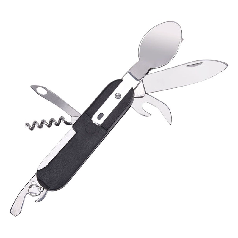 Портативная посуда Уличная посуда Кемпинг Складной нож, вилка и ложка Комбинированная посуда Многофункциональная Складная посуда Набор из трех предметов