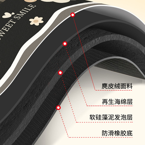 浴室地垫硅藻泥地垫洗手间门口地垫吸水速干耐脏地毯卫生间吸水垫