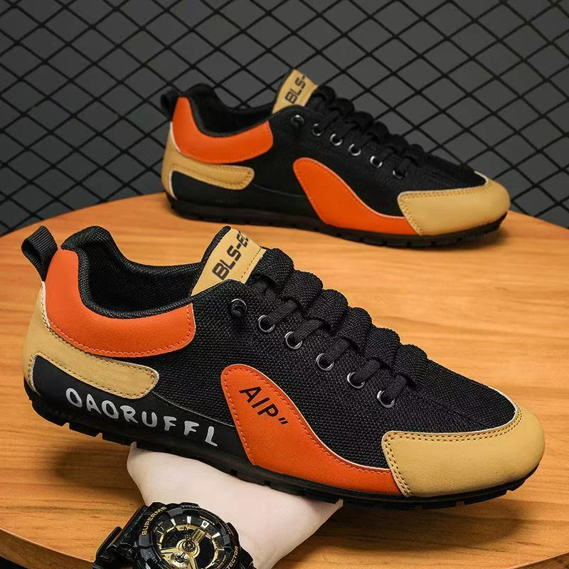 Мужские туфли Doudou 2025 осень новые корейский стиль модные повседневные туфли мягкая подошва легкие слипоны удобные туфли