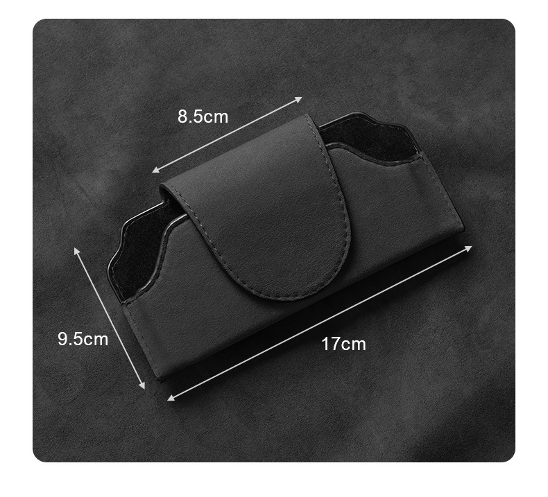 Car Visor Suede Glasses Case Car Sunglasses Clip Sun Visor Hanging Storage Box Decorative Supplies