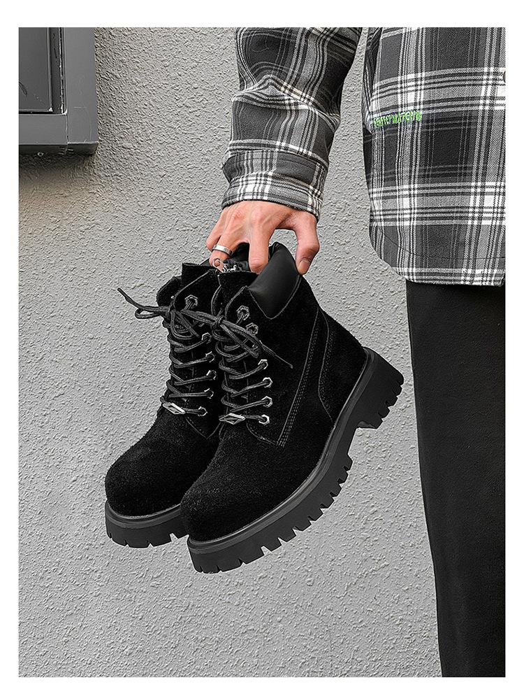 Men's Martin Boots High-top Height-increasing Casual Workwear_voghion.com