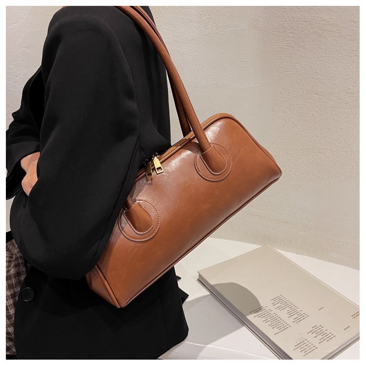 Vintage Large Capacity Pu Leather Shoulder Bag For Women_voghion.com