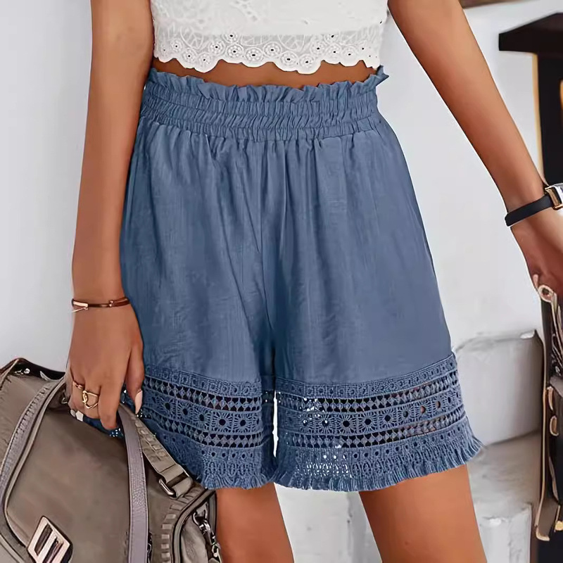 2025 Amazon Independent Station wish Cross-border Summer New Women's Casual Lace Lace Shorts