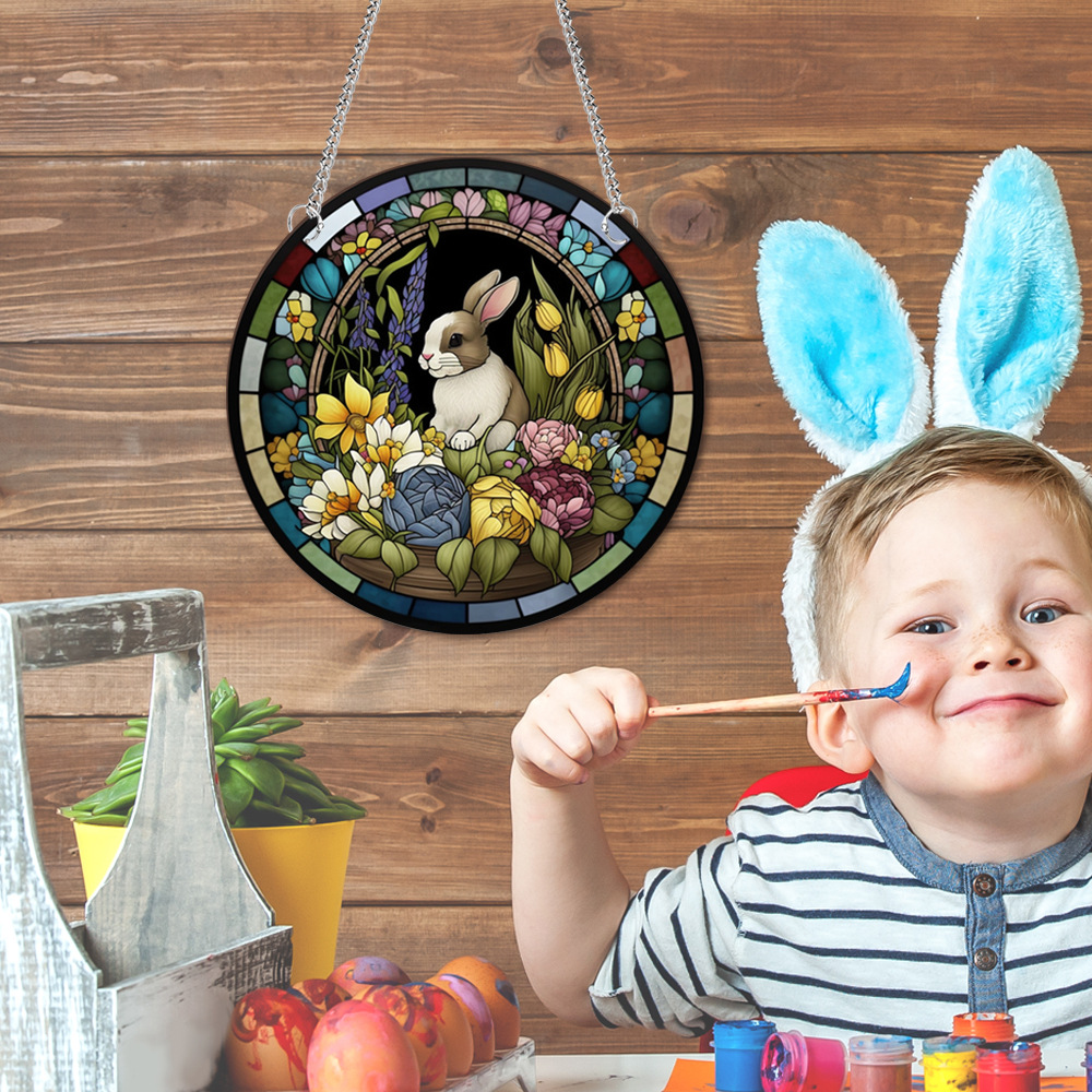 95g Weight pendant Home Textiles & Decor Type Acrylic Material Easter Festival Rabbit Pattern Casual, Elegant, Classical Style Easter Casual Elegant Classical Rabbit Arylic Party Supplies Decorations 28