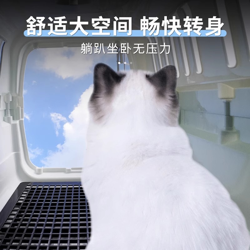 Caja de envío de mascotas, techo corredizo panorámico, bolsa para gatos, perro pequeño, jaula para gatos portátil, caja para gatos, caja para aviones portátiles