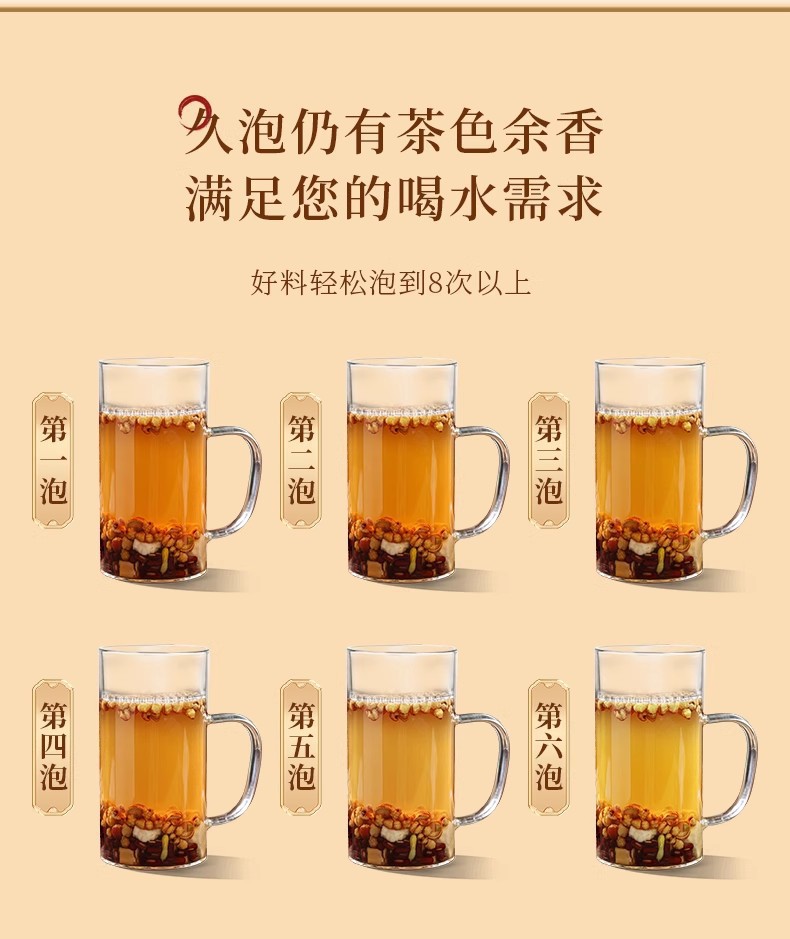 Wuzhi Maotai Dampness-Relief Herbal Tea 330g Bottle Sugar-Free Cold Brew Blend with Poria Coix Seed and Euryale key features