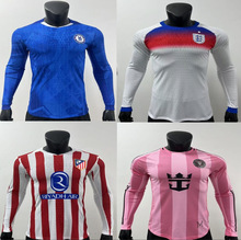 新2526足球服球员版长袖巴萨马竞墨西哥迈阿密皇马长袖款足球球衣