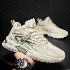 Men's 2023 New Leisure Sports Shoes Breathable and Comfortable Running Shoes Korean Style Fashion Thick Sole Dad Shoes