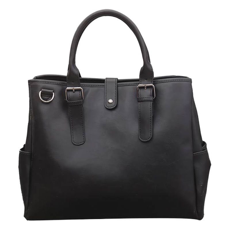 Vintage Men's Portable Briefcase Casual Crossbody Bag Crazy Horse Leather Men's Bag Horizontal Shoulder Bag Korean Style Trendy Men's Bag