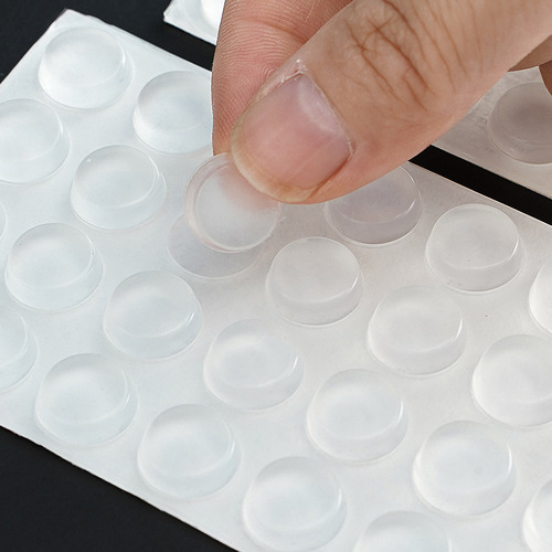 Cylindrical transparent silicone anti-collision particles silicone foot pads anti-slip pads wear-resistant glass rubber pads cabinet door anti-collision stickers furniture