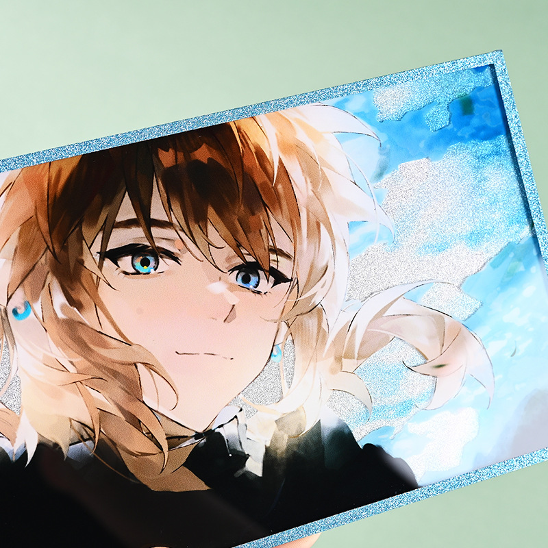 アクリルダブルフラッシュカラーペーパーカスタマイズされた二次元アニメーションファン周辺コミコンサイン描画ボード流砂エッジレーザー|undefined