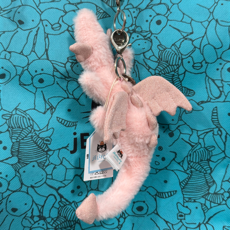 Pink flying dragon pendant
