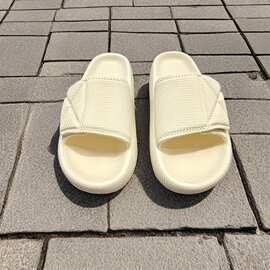 【魔术扣一字拖】跨境爆款可调整厚底凉拖鞋沙滩情侣外穿夏季新款