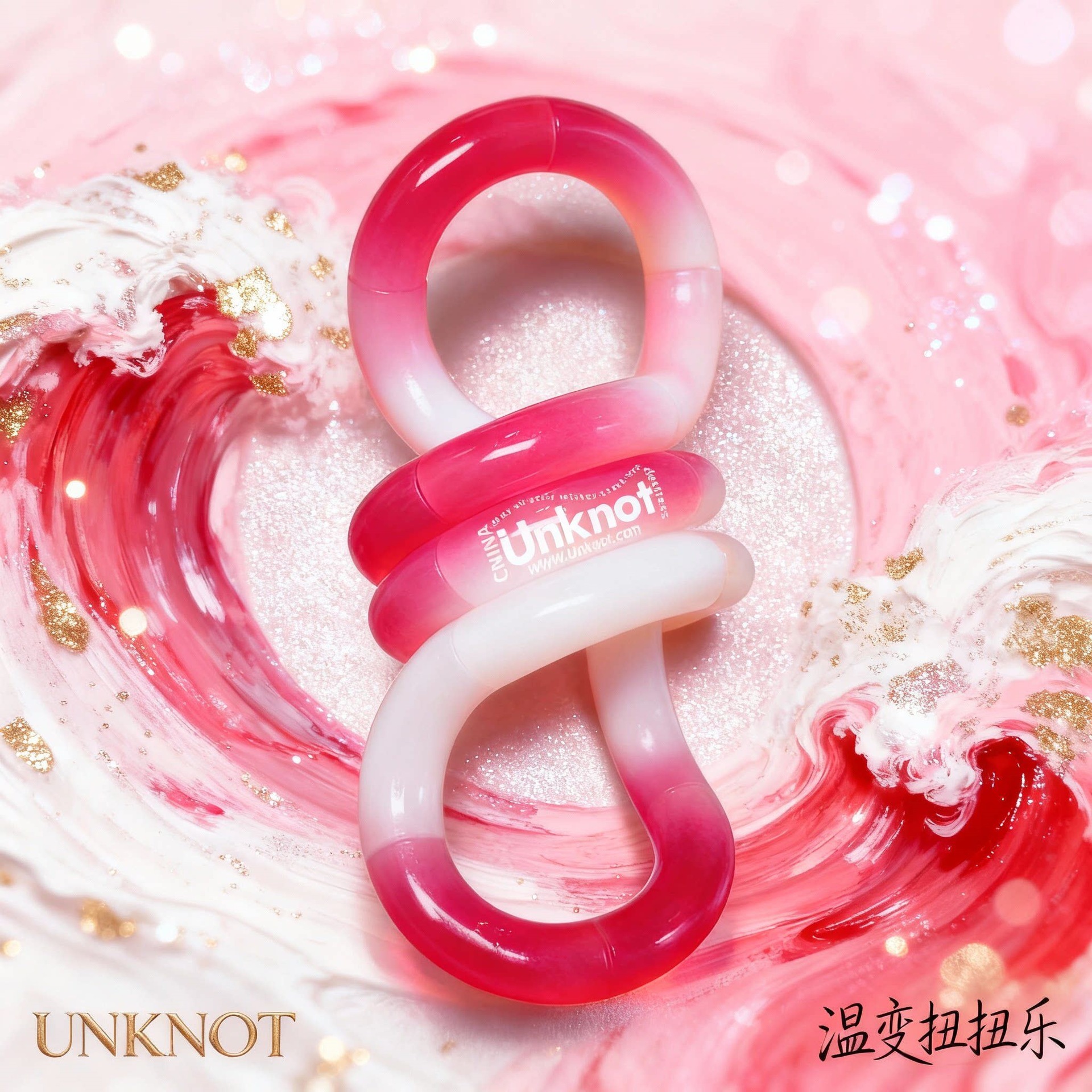 Unknot oficial genuino Twist Le Tang el mismo tipo de juguete de artefactos descomprimidos tango sensible a la temperatura decoloración pellizco pellizco pellizco 6