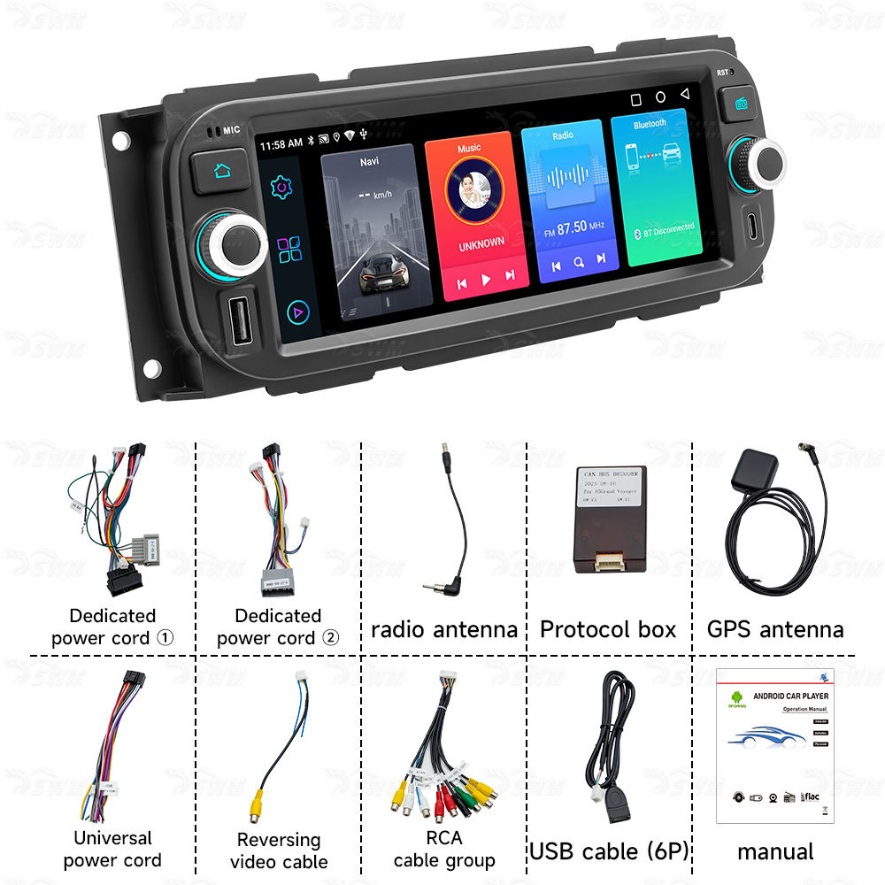 Aplicable para Chrysler Jilong Smart Android Navigation Control Central GPS Car Radio