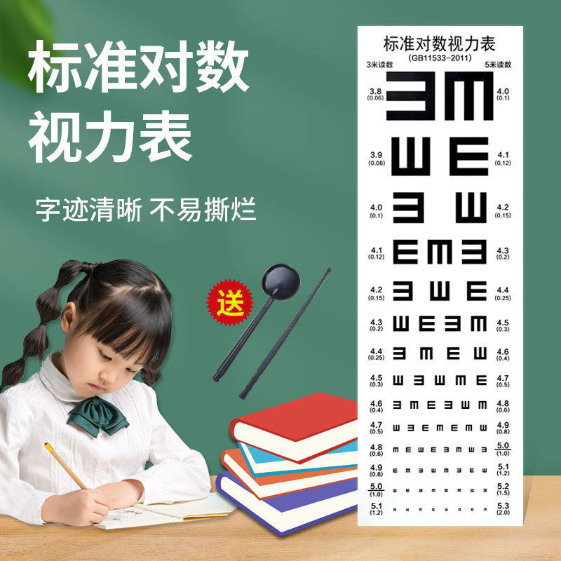 Standard Logarithmic Vision Chart Wall Chart Ophthalmic Vision Test Table Far Myopia Eye Manufacturers Five Meters Adult Children
