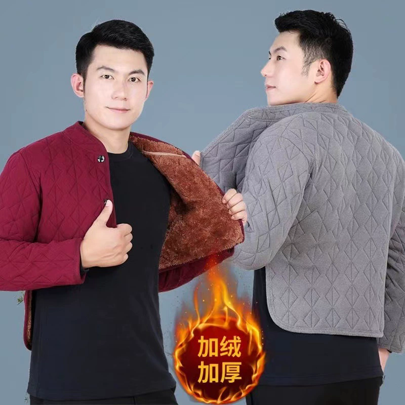 Мужской жилет для защиты плеч, поддержки талии, спящий, холодостойкий бархатный самонагревающийся теплый шейный платок для поддержки шеи среднего и пожилого возраста на флисовой подкладке