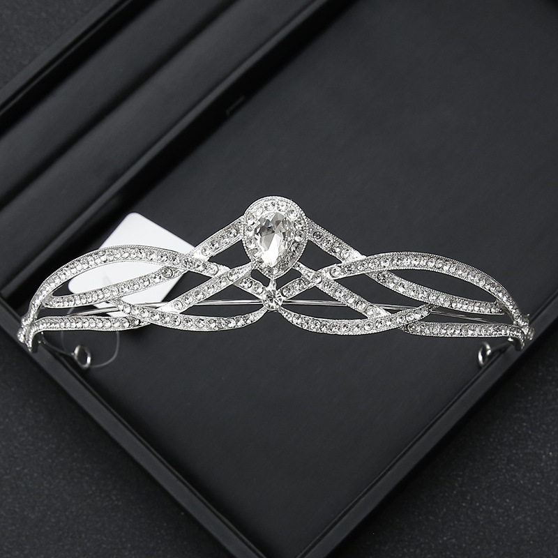 Corona Tocado Bridal Rhinestone Corona Vestido de ceremonia de boda Regalo para adultos de 18 años Cumpleaños Princesa Accesorios para el cabello Niños