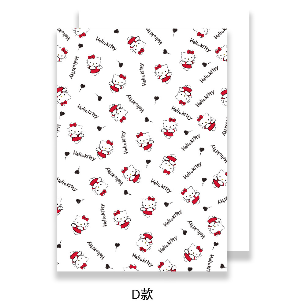 Papel de regalo de Hello Kitty de siete colores Papel de regalo de gatito lindo Florería Arte Flores Material de papel de regalo de bricolaje