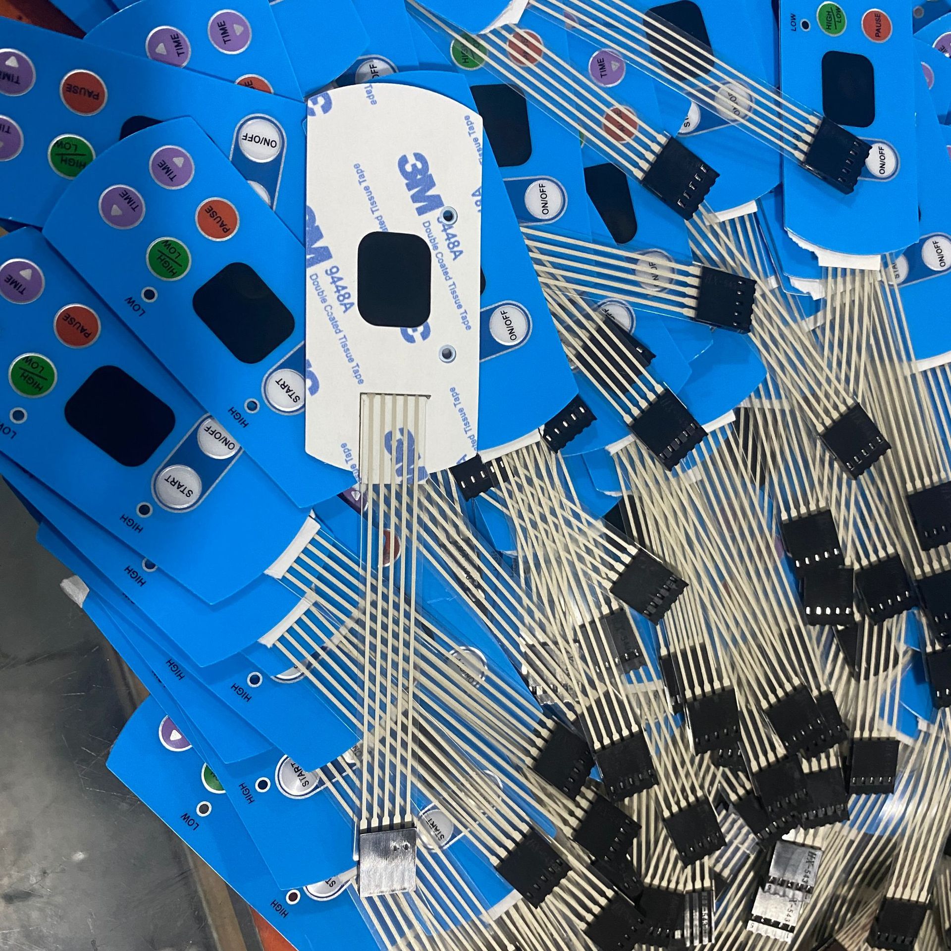 薄膜开关pvc控制面板 柔性薄膜触摸文本智能开关按键面贴开关面板