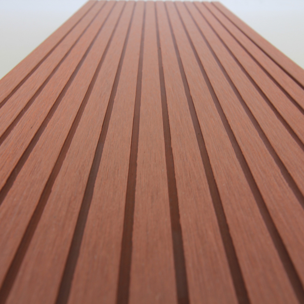 Piso plástico de madera 150*30 patio plástico al aire libre del jardín del piso de madera que dirige la placa cuadrada decorativa al aire libre del agujero anticorrosión